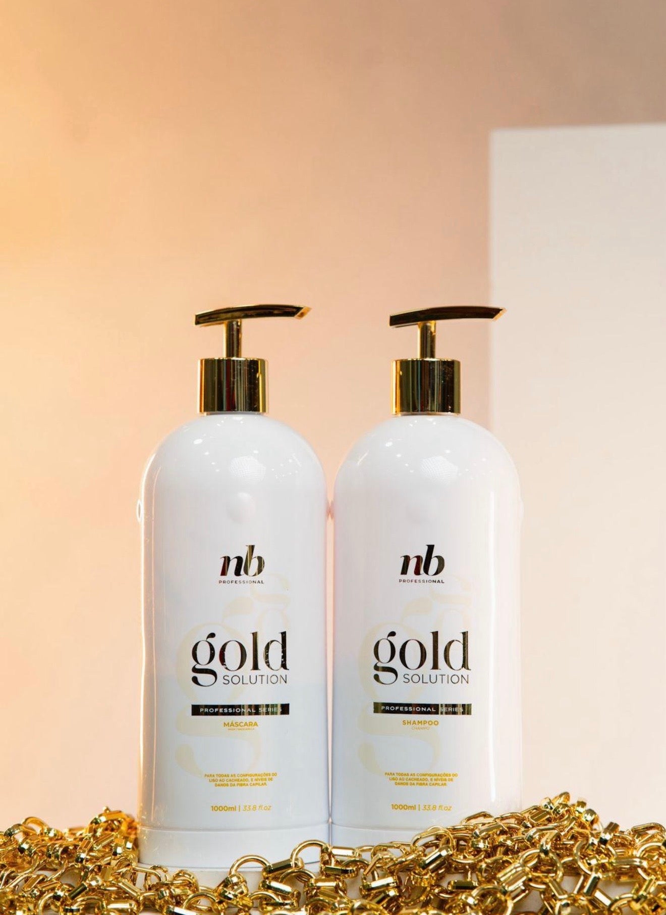 NB PROFESSIONAL-GOLD SOLUTION KIT SHAMPOO AND MASK 1LT